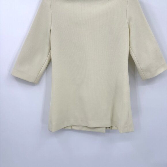 vintage 60s NARDIS OF DALLAS jacket blazer ivory MEDIUM go-go peter pan collar - Picture 9 of 12